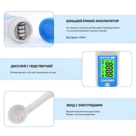 Измеритель солености МЕГЕОН 17007 купить по низкой цене | МАКСПРОФИТ